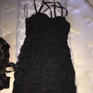 Sexy short rouched black H&M dress
